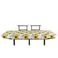 thumbnail image 3 of Floral Futon Couch, Watercolor Style Poppy Flowers with Leaves Romantic Spring Season Time, Daybed with Metal Frame Upholstered Sofa for Living Dorm, Loveseat, Earth Yellow White, by Ambesonne, 3 of 4