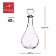 thumbnail image 2 of Bormioli Rocco Loto Wine Decanter - Nature-Inspired Teardrop Glass Design with Airtight Stopper, 43 Oz. for Red Wine, Whiskey, Brandy & Spirits - Italian Elegance for Table or Bar, Dishwasher Safe, 2 of 7