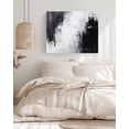 thumbnail image 3 of Black Gray White Wall Art for Living Room,Canvas Picture Wall Decor for Bathroom Bedroom,Minimalism Abstract Ombre Aesthetic Painting Artwork for Office Kitchen Hallway Dining Room Home Decor 12"x16", 3 of 8