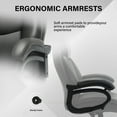 thumbnail image 4 of JONPONY Big and Tall Office Chair 500LBS Wide Seat Ergonomic Computer Desk Chair High Back Executive Leather Chair Adjustable Task Chair Lumbar Back Support 8 Hours Heavy Duty Design,Black Grey, 4 of 13