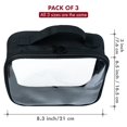 thumbnail image 2 of Bolsas de maquillaje transparentes Bolsafy, 3 unidades, negras, impermeables y resistentes a las fugas, 2 of 9