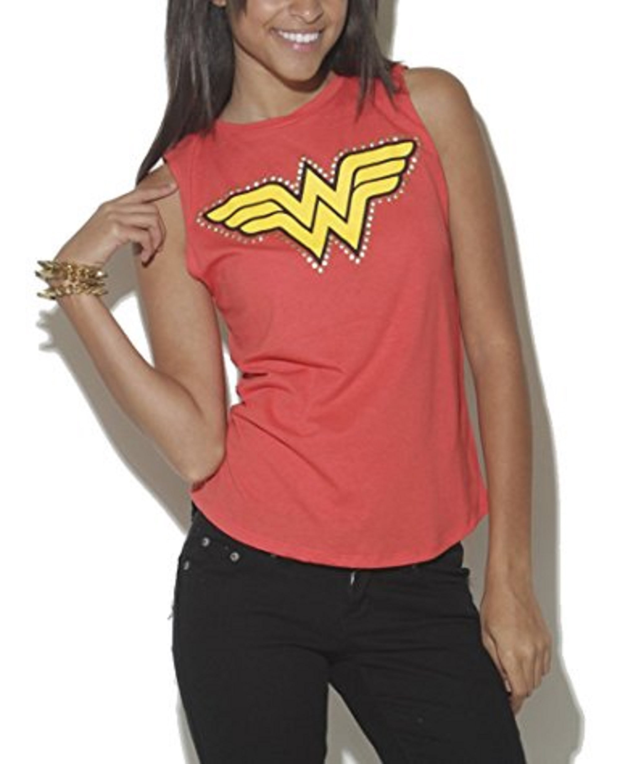 Wet Seal Women's Studded Wonder Woman Muscle Tank (L) - Walmart.com