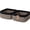 Black, variant on Natubeau 2 Pack Woven Storage Basket for Shelves, Cube Storage Bins, Cotton Rope Woven Baskets for Organizing, Jute, 10.5"D x 10.5"W x 5.5"H