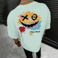 thumbnail image 2 of Playeras De Hombre Camiseta Informal De Verano De Manga Corta Con Cuello Redondo Y Estampado De Letras Y Caras Para Hombre, 2 of 5