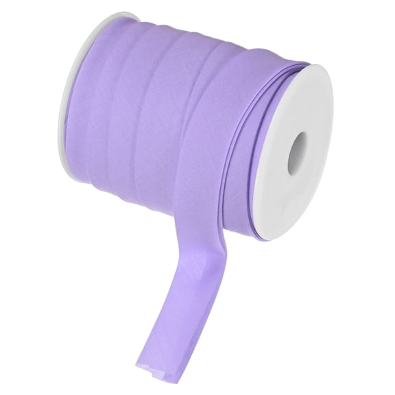 Double Fold Bias Tape , 1 Inch x 25 Yard Piping Trim Fabric Binding Tape for Sewing, Apply to Seaming, Hemming, Binding, Quilting, DIY Craft Accessories (Light Purple)