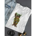thumbnail image 3 of Tabby Ski Cat T-Shirt Women -Fab Funky Designs, Female Large, 3 of 4