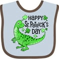 thumbnail image 3 of Inktastic Happy St. Patrick's Day Green Dinosaur Boys or Girls Baby Bib, 3 of 4