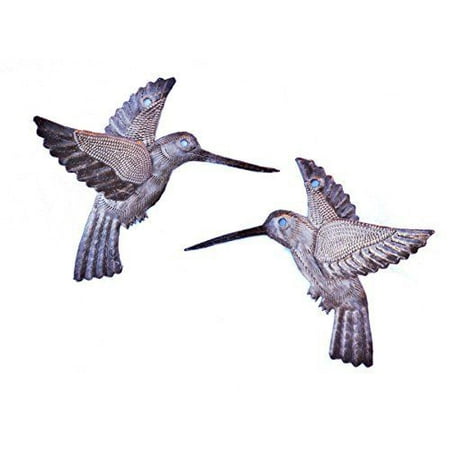 Cactus Bits - Hummingbirds, Haitian Recycled Metal Drum Wall Art (set of 2) 6