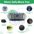 thumbnail image 4 of XMIKA Trampoline for Kids and Adults, 8 FT 10FT 12FT 16FT 14FT Trampolines with Enclosure Net, Basketball Hoop, Ladder, Light, Sprinkler, 1500LBS Backyard Outdoor Trampoline, Curved Design, 4 of 8