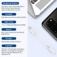 USB C to 3.5mm Headphone Jack Adapter, White, for Android, iPad, Laptop
