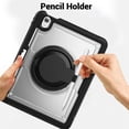 thumbnail image 6 of Decase for iPad Air 11-inch M3 (2025) / M2 (2024) Case,Rugged Shockproof Tablet Cover w/ 360° Rotating Hand Strap Foldable Hidden Stand,for iPad Air 11 Inch M3 2025/M2 2024 (Air 7th/6th Gen),Clear, 6 of 9