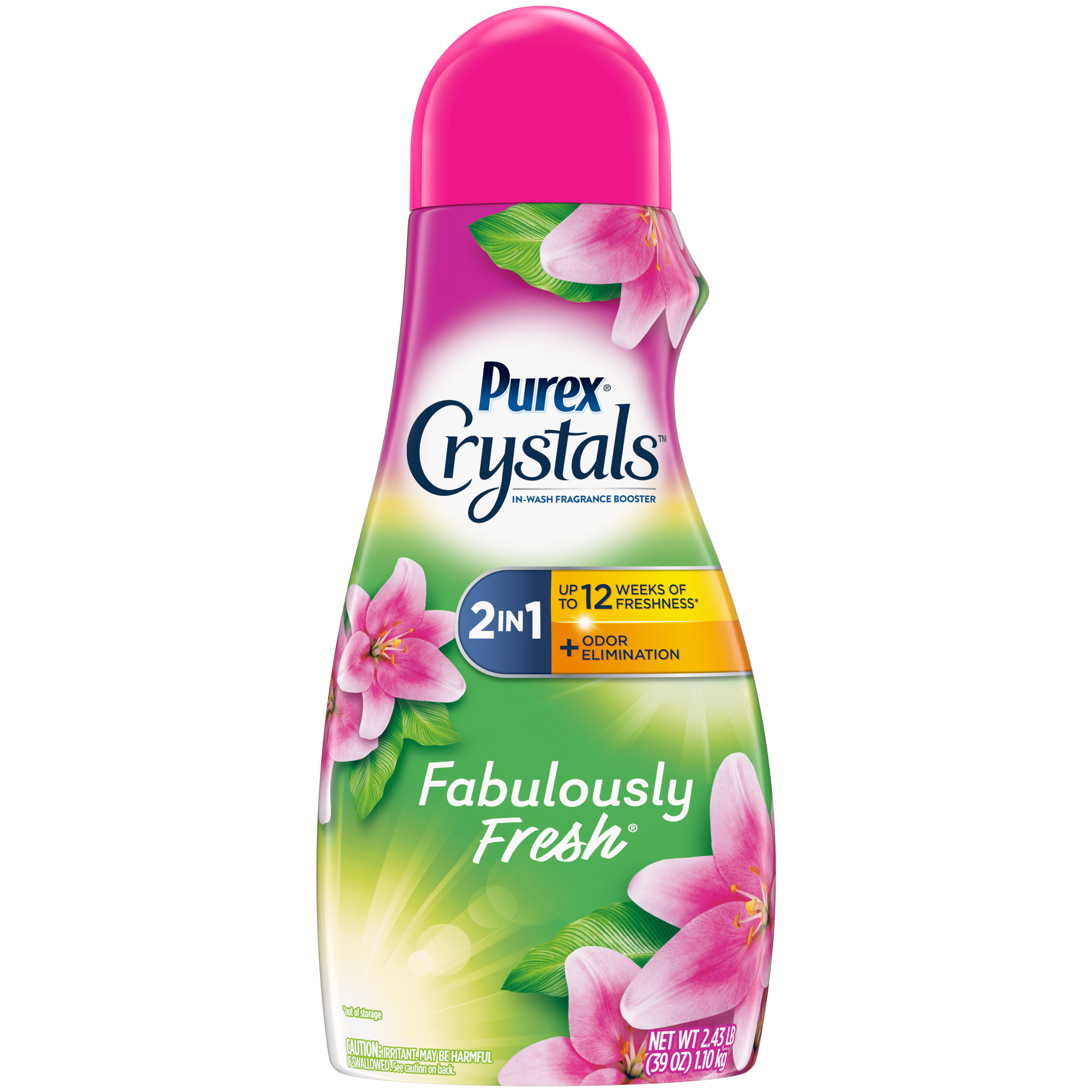 Purex Crystals In-Wash Fragrance and Scent Booster, Fabulously Fresh, 39 Ounce