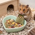 thumbnail image 4 of Anti-Tip Heart Shape Ceramic Pet Feeder Dish, Small Animal Food Water Bowl for Hamster, Guinea Pig, Chinchilla, Ideal Cage Accessory for Daily Feeding and Habitat Decoration, 4 of 6
