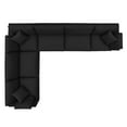 thumbnail image 2 of Modular Sectional Sofa Couch, Black, Fabric, Living Kitchen Cafe Bistro Hospitality Restaurant, Modern Contemporary HB33226, 2 of 5