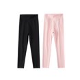 thumbnail image 2 of ESHOO 2-Pack Little Girls Casual Solid Leggings Teens Girl Sports Athletic Pants, 3-12 Years, 2 of 7