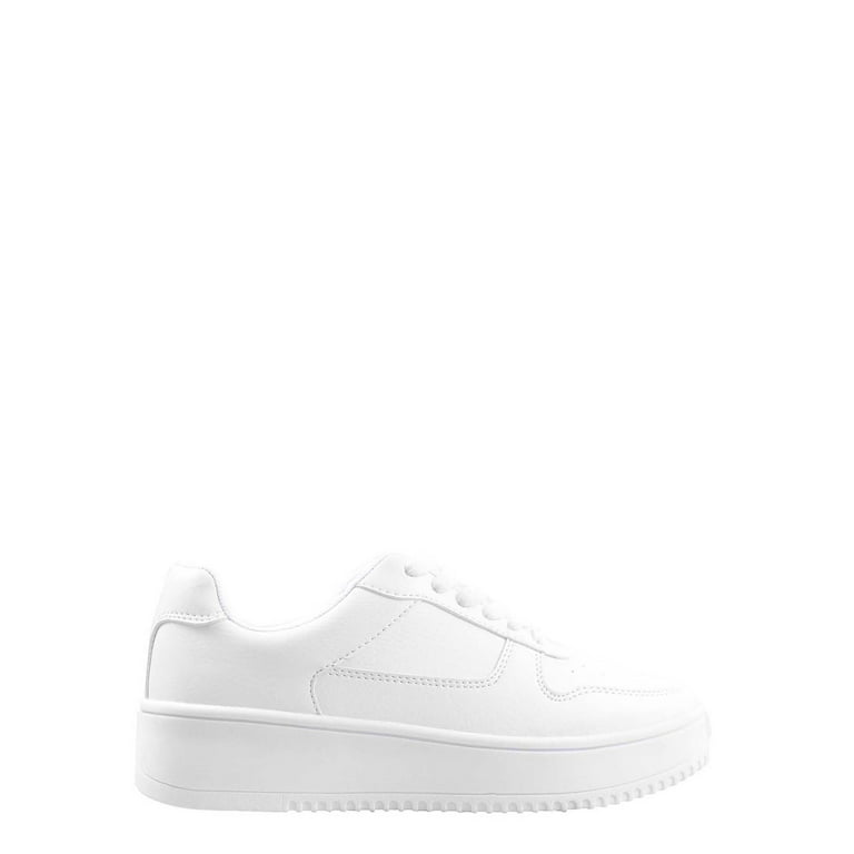 Time and Tru Women's Platform Sneakers, Size: 6, White
