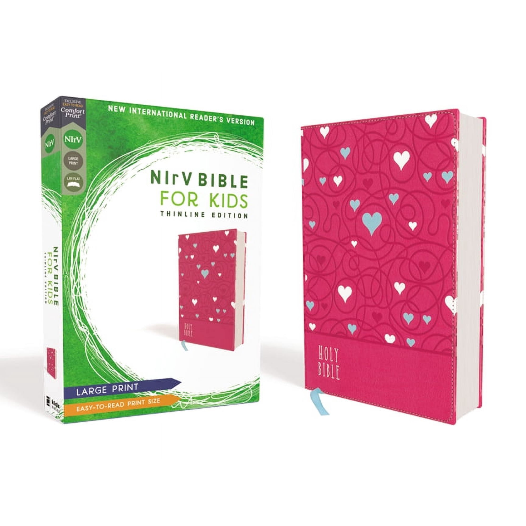 Nirv Bible for Kids Large Print Leathersoft Pink Comfort Print: Thinline Edition (Hardcover)