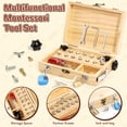 thumbnail image 5 of Montessori Busy Board, Montessori Toys for 3 Year Old, Portable Busy Board with Lock and Key for 3 4 5 Year Old Kids, Wooden Kids Tool Set with Storage Box, Preschool Learning Toys, 5 of 10