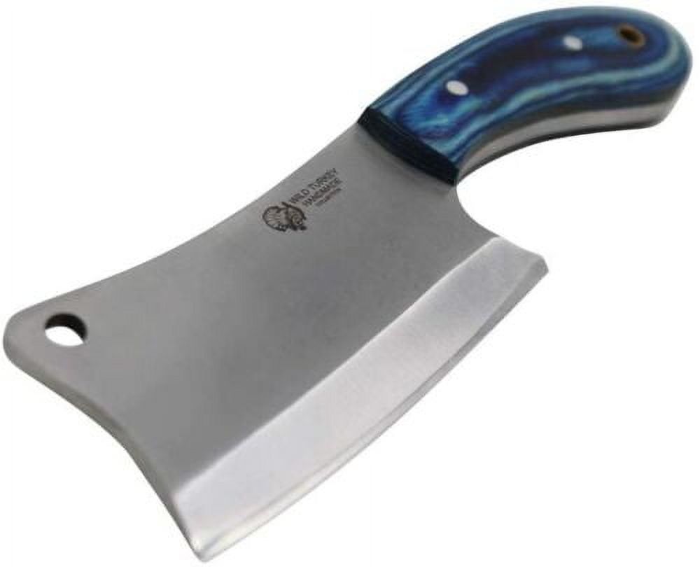 Wild Turkey Handmade Collection 7" Fixed Blade Chef Cleaver Hatchet w. Sheath
