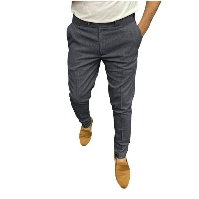 Pantalons Droits d'Été pour Hommes, Pantalons Décontractés Fins Quotidiens