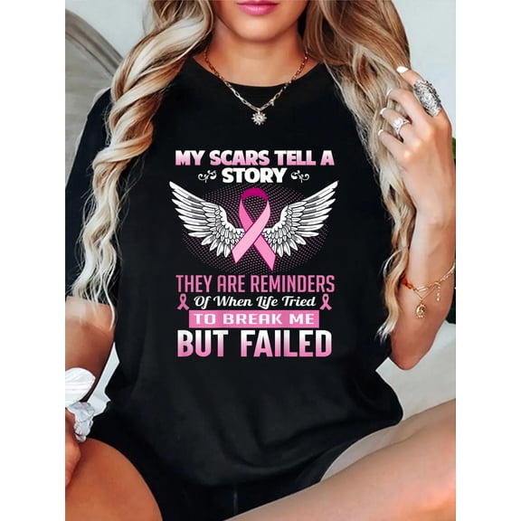 My scars tell a story - Breast Cancer Awareness Shirt T-Shirt