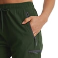 thumbnail image 3 of MASKERT Women's Capri Pants - Lightweight Quick Dry Athletic Casual Pants Zipper Pockets Hiking Outdoor Workwear Pants Army Green S, 3 of 7