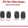 thumbnail image 2 of Key Fob Cover Compatible with Chevrolet Equinox Camaro Cruze Malibu Sonic Spark Traverse Trailblazer Trax Volt Blazer 2016-2021 4 Button Keychain Case Holder Protector,5 Button-blue, 2 of 8