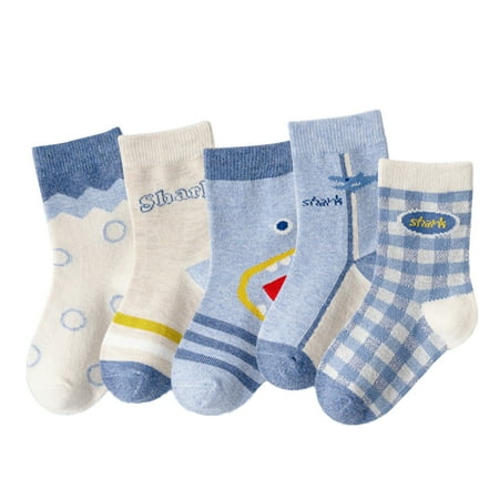 

WOXINDA Girls Socks Autumn And Winter Fresh Cartoon Cute Ocean Blue Thickened Warm Comfortable Womens Flannel Socks