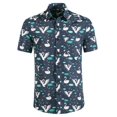thumbnail image 3 of Camisas de flamencos de tortuga vívida para hombres, ropa, camisa de playa con estampado 3D, camisetas Y2K de manga corta, ropa hawaiana Aloha, blusa con solapa, 3 of 5