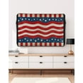 thumbnail image 5 of 4th of July Outdoor TV Cover 30 to 32 Inch Weatherproof, Vintage Red Beige Stripes Independence Day 600D Oxford TV Covers with Waterproof Zipper, Outside Flat TV Screen Protector Size 30"Wx19"Hx4.5"D, 5 of 7
