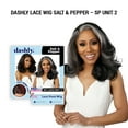 thumbnail image 2 of Ebo Dashly Synthetic Lace Front Wig Salt & Pepper SP Lace Unit 2 Blow Curls 16” ( Flamboyage Chocolate ), 2 of 6