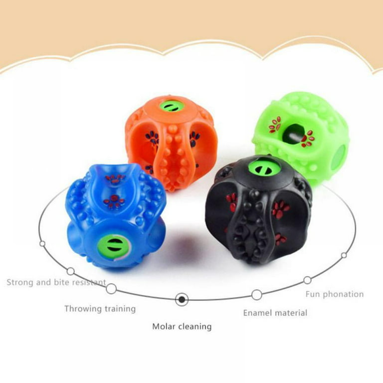 Interactive Dog Toys Ball Treat Dispenser Squeaky Dog Chew Toy