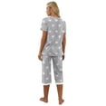 thumbnail image 6 of MINTREUS Womens Pajamas Short Sleeve Sleepwear Tops and Capri Pants Pjs Print Pajama Sets S-2XL, 6 of 6