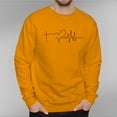 thumbnail image 2 of Men's 330g 100% Cotton Dropped Shoulder Crew Neck Sweatshirt-Heartbeat, 2 of 15