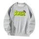 thumbnail image 4 of Sudadera de cuello redondo para mujer, Jersey informal a la moda sin capucha, Tops holgados para uso diario en adolescentes, ropa de calle para otoño , gris, S Yinane Sudaderas con cuello redondo, 4 of 8