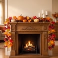 thumbnail image 4 of Halloween Garland 59in Marigold Artificial Flower Hanging String for Festival Wedding Diwali Home by OVFUIZ, 4 of 9