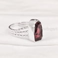 thumbnail image 3 of Natural Garnet Ring, Rough Garnet Gemstone Ring, January Birthstone, Doted Band, 925 Sterling Silver, Womens Ring, Christmas, Thanksgiving, Handmade, Statement Jewelry, Rough Gemstone Jewelry, 3 of 5