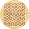 thumbnail image 1 of Ahgly Company Indoor Round Abstract Mustard Yellow Abstract Area Rugs, 7' Round, 1 of 6