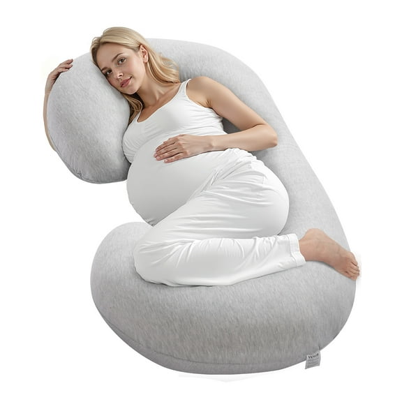 VEVOR Pregnancy Pillow, C-Shaped Full Body Maternity Pillow for Sleeping, Ultra-Soft and Breathable Pregnant Support Pillows with Removable & Washable Cover, Perfect for Back, Belly, Hip