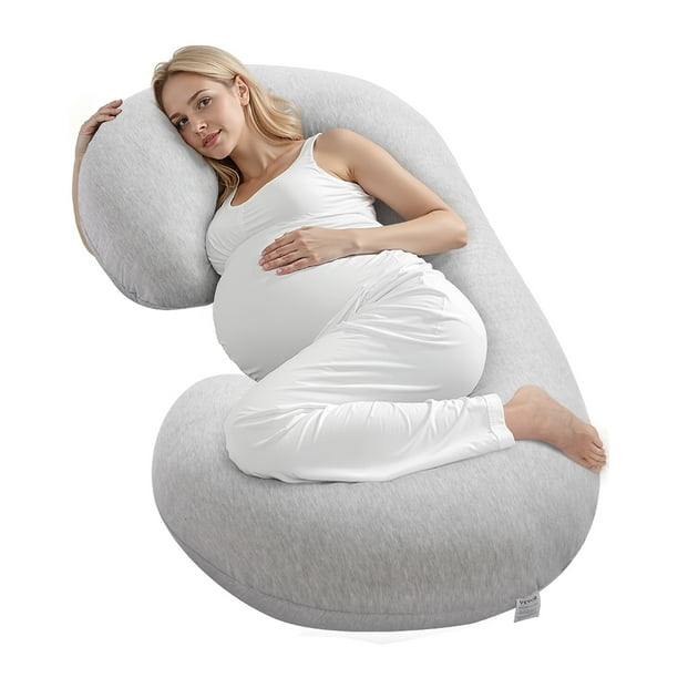 VEVOR Almohada de embarazo Almohada de maternidad de cuerpo completo en forma de C Ultra suave y transpirable