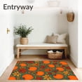 thumbnail image 3 of ODIKA 4'x6' Machine Washable Non-Slip Area Rug, Harvest Pumpkin and Leaf Medley with Rustic Swirl Accents High Traffic Rug, Orange, 741159, 3 of 7