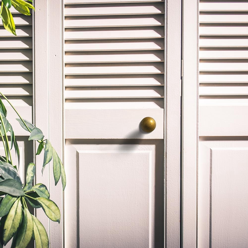 Goo-Ki 12 Pack 1.2"Diameter Vintage Antique Brass Zinc Alloy Cabinet Knobs Cabinet Handles Hardware for Bedroom, Kitchen