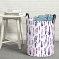 thumbnail image 5 of Picia Lavender Flowers Large Laundry Basket, Waterproof, Freestanding Laundry Hamper, Collapsible Tall Clothes Hamper with Extended Handles-Medium, 5 of 8