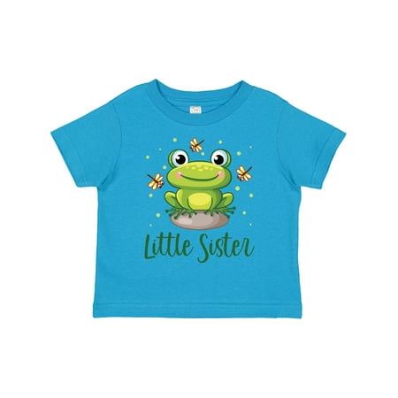 

Inktastic Little Sister - Frog Gift Toddler Toddler Girl T-Shirt
