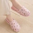thumbnail image 6 of Memory Foam Slipper Flats for Women Winter Warm Thin Soft Confinement Shoes Soft Sole Maternity House Slippers Comfort Lightweight Pink 6-6.5, 6 of 9