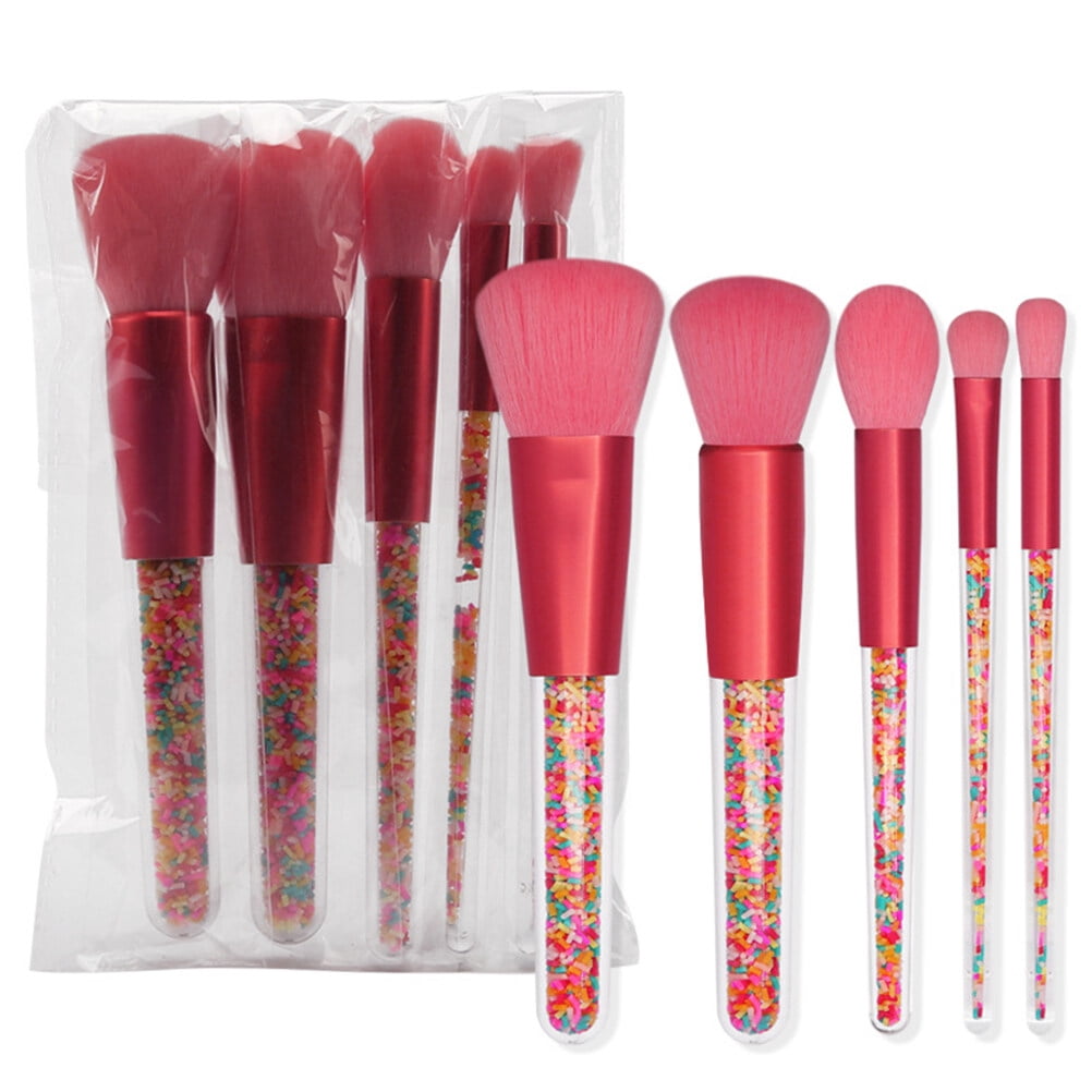 OULII 5Pack Cute Makeup Brushes Assorted Color for Ladies Who Usually Make Up Everyday