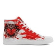 thumbnail image 5 of Coolcustomize Men's Gothic Heartless High-Top Sneakers - Red & Black Streetwear Shoes with Skull & Broken Heart Design, Ideal Gift for Dark Fashion Lovers - Trendy Couple Shoes with Splatter Pattern, 5 of 9