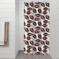 thumbnail image 2 of Brown Footballs Repeat Pattern Shower Curtain 36"x72" ,Bathroom Decorative Shower Curtains Set with 12 Hooks,Modern Waterproof Washable Shower Curtain, 2 of 6