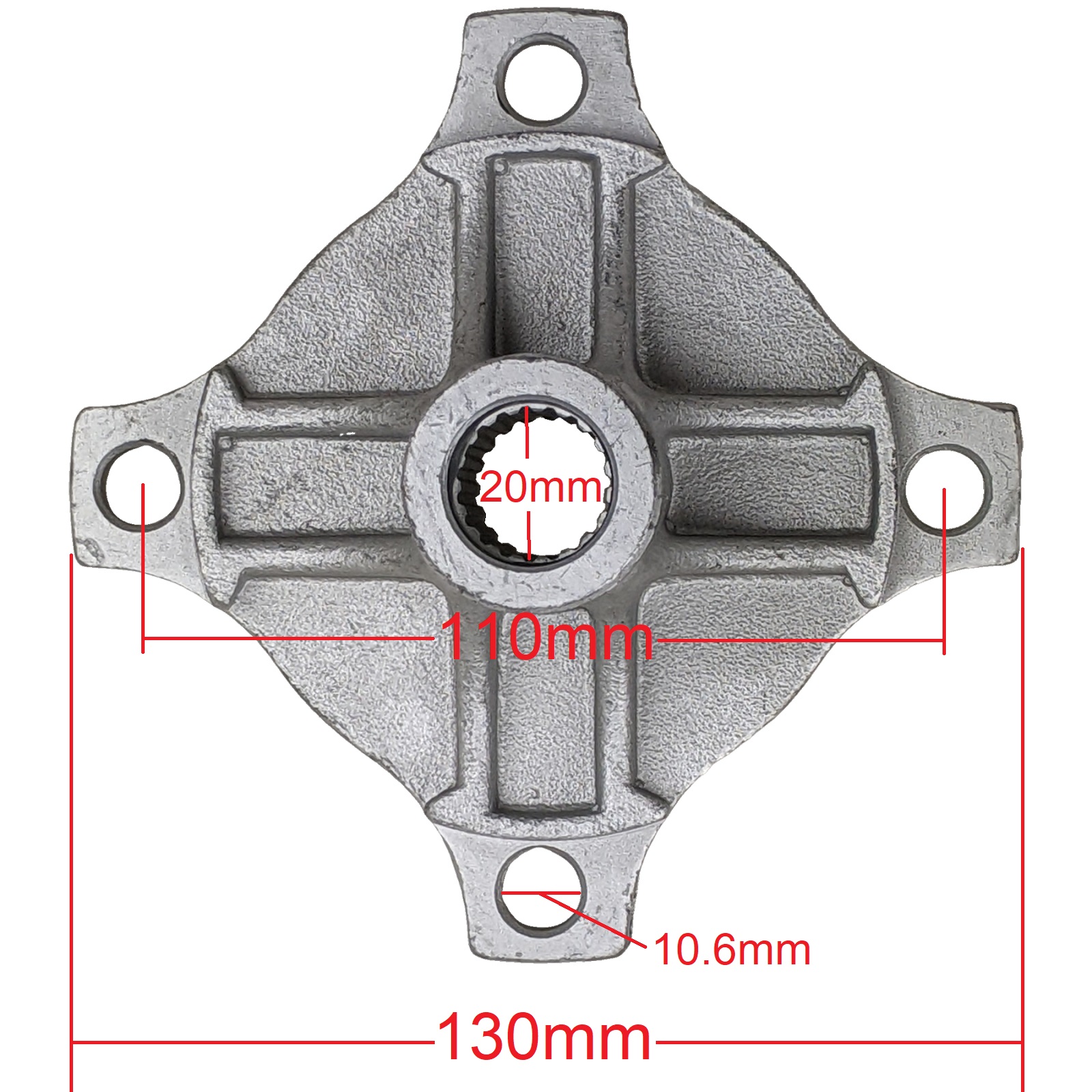 FixRightPro Rear Hub Flange for 125cc Go-Kart Kandi KD-125FM5