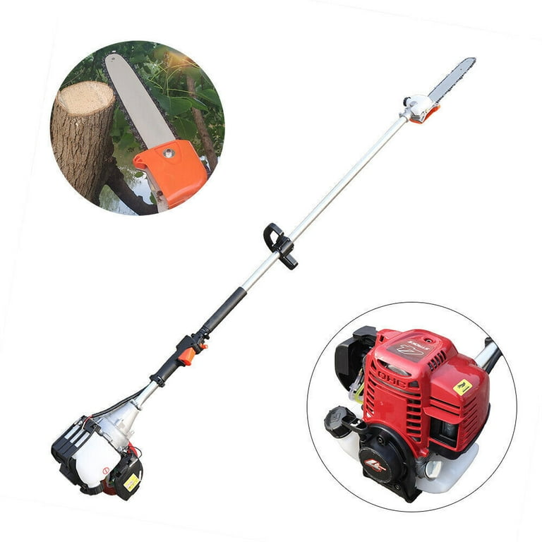 4 Stroke Gas Pole Saw 35.8cc High Branch Saw Gasoline Pruner Trimmer Cordless Pole Chainsaw Hedge Trimmer Grass Brush Cutter Multifunctional Tools for Garden and Tree Walmart